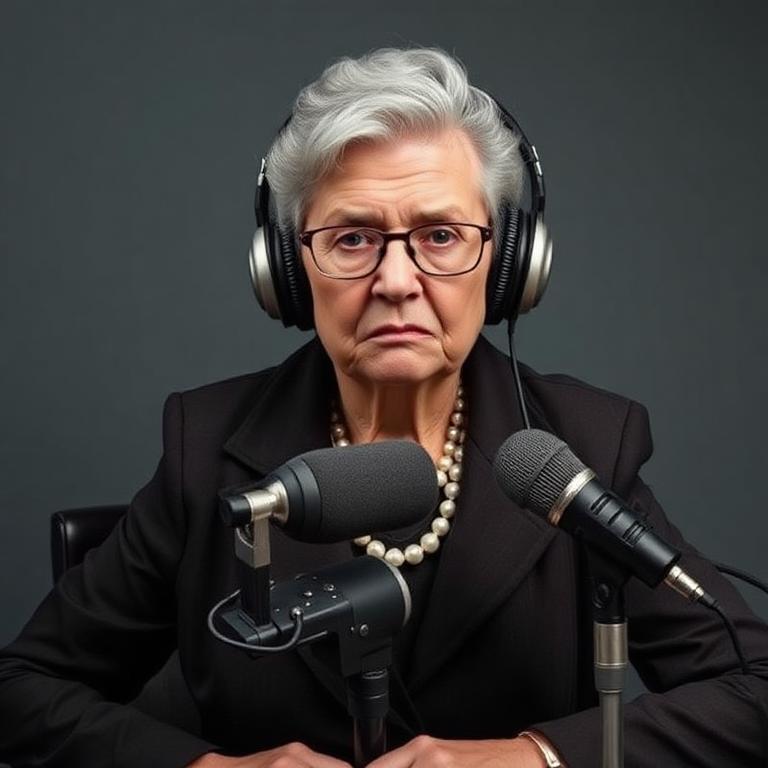 Portrait of fictional radio host Margaret Pritchett